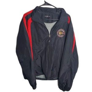 Sport Tek Full Zip Chicago Black Hawk jacket size M Black and Red 100% Polyester